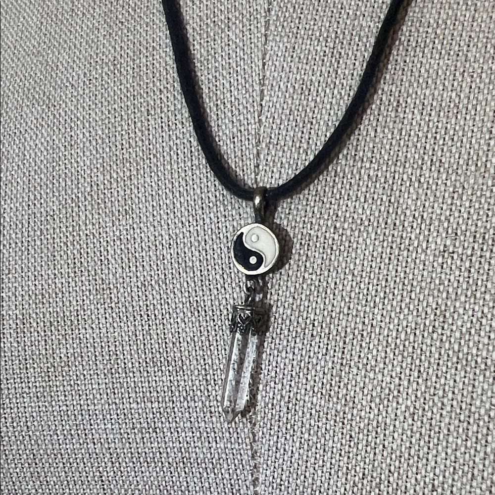 Yin Yang Pendant with crystal